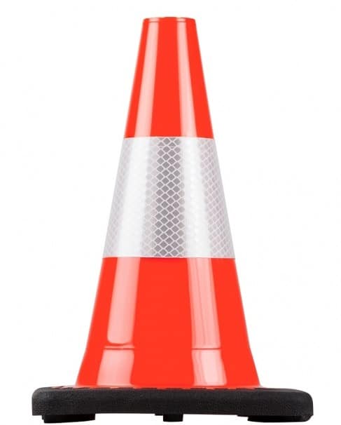 Verkeerskegel voor het afbakenen van je landingzone