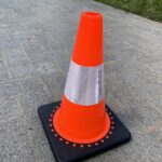 Verkeerskegel voor het afbakenen van je landingzone