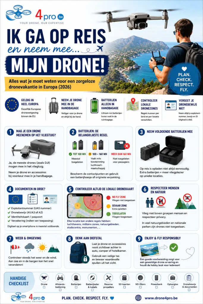 Drone4pro.be - ik ga op reis en neem mee .. een drone