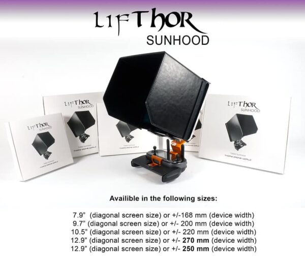 Lifthor Sunhooud for tablets - scherm je drone scherm af van de zon