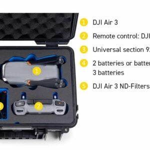 B&W DJI Air 3 Flightcase Type 3000 - Zwart