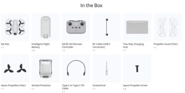 DJI Neo Fly More Combo - In the box
