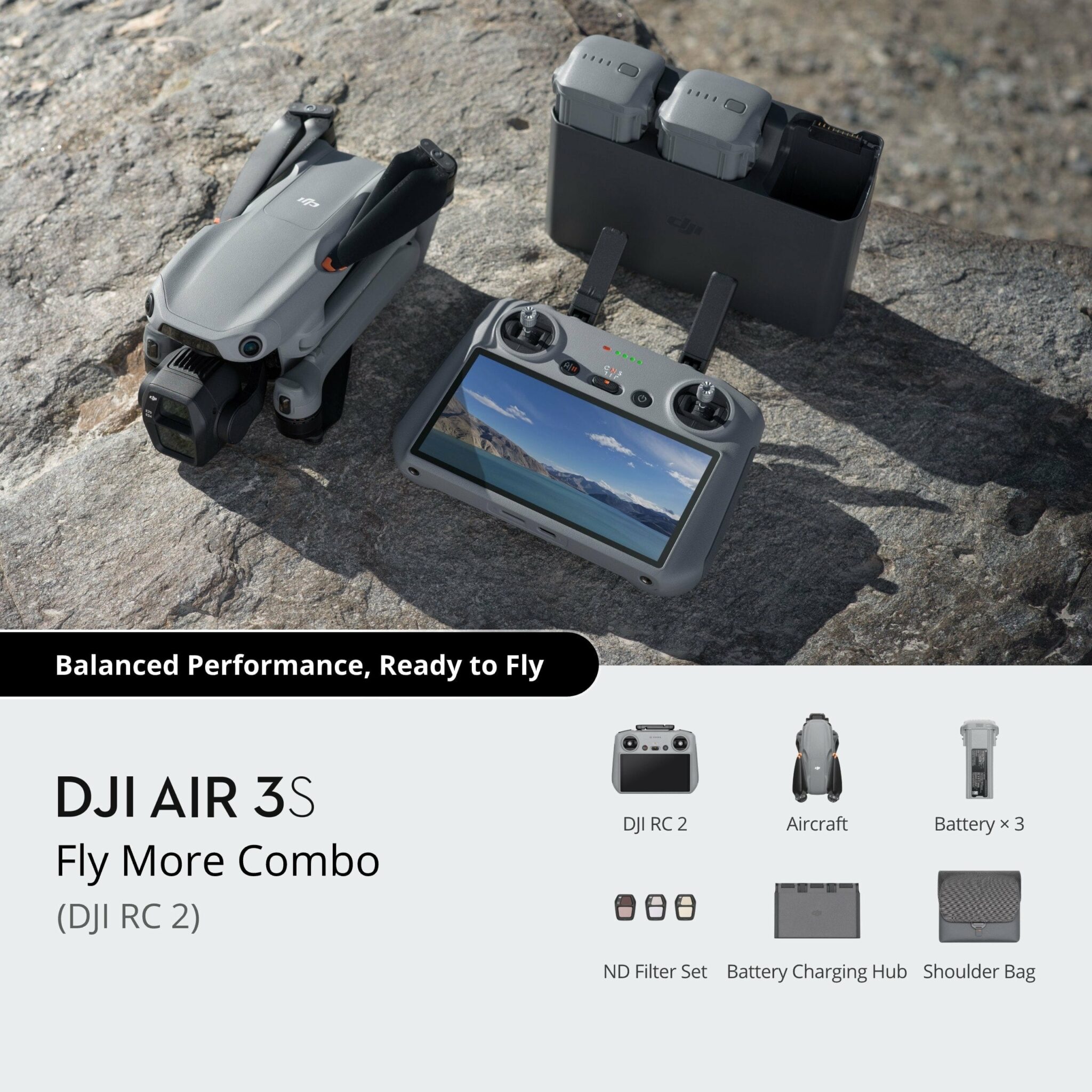 DJI Air 3S Fly More Combo met DJI RC 2