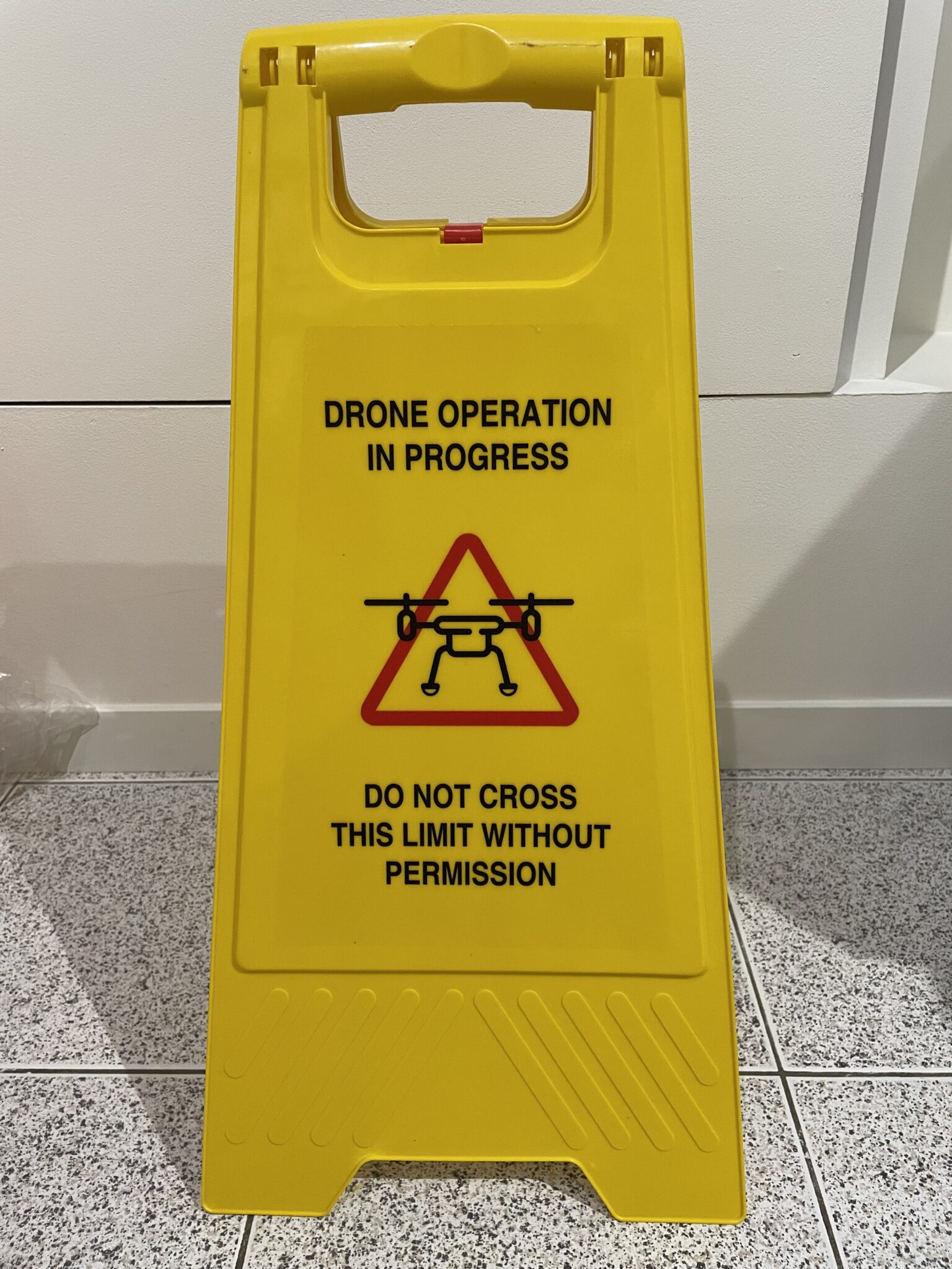 Waarschuwingsbord - Drone operatie NLENG - opvouwbaar