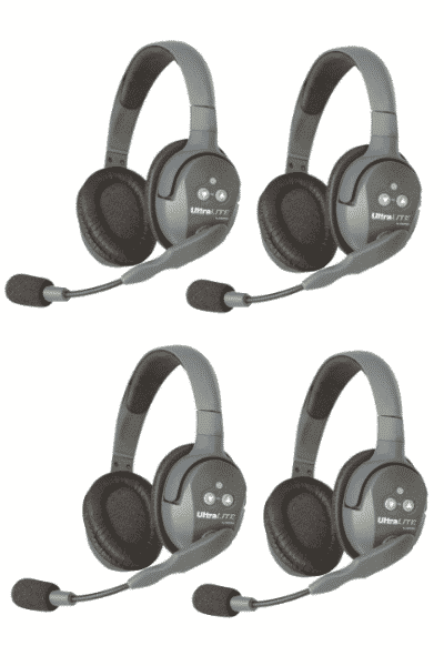 EarTEC UltraLite Intercom Headset - 4 personen - gesloten