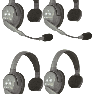 EarTEC UltraLite Intercom Headset - 4 personen - halfopen