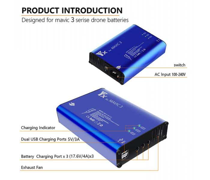 YC Mavic 3 multilader voor je DJI Mavic 3 drone