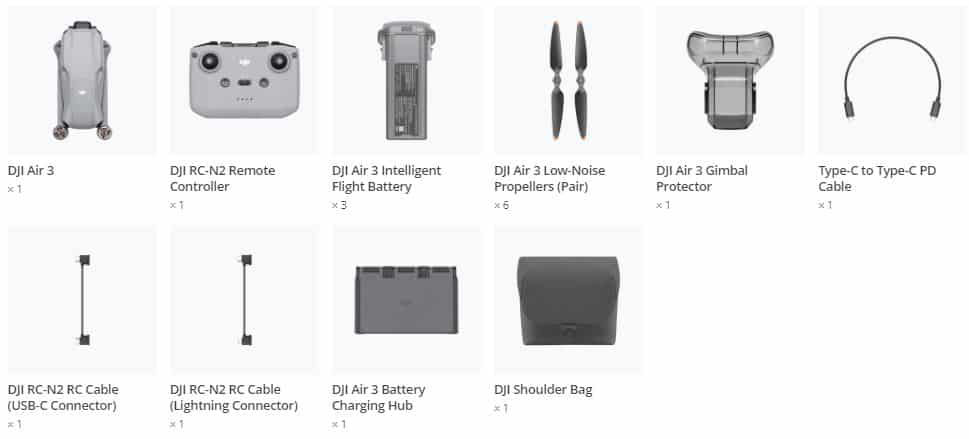 DJI Air 3 Fly More Combo (DJI RC-N2)
